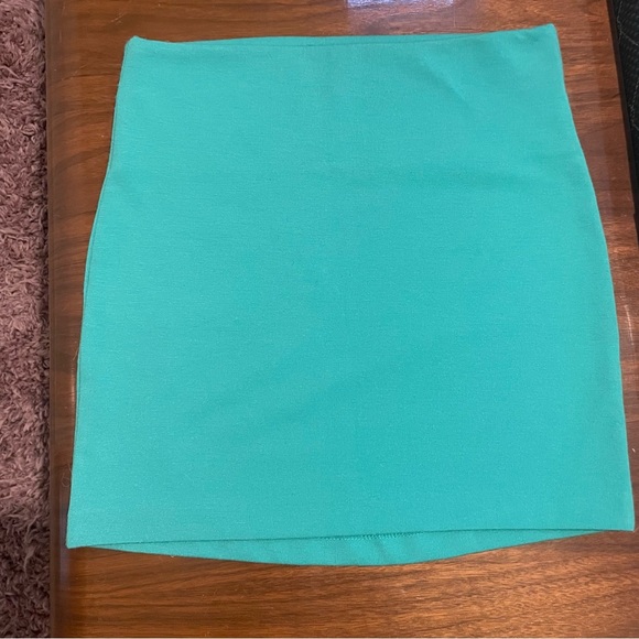 BCBG Teal Mini Skirt - Picture 1 of 6